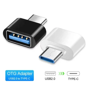 Black USB 2.0 OTG Adapter USB a Male to Type C Female Data Sync Charging Converter for Android Phone Tablet Samsung Huawei