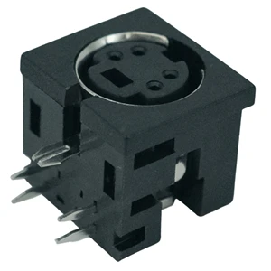 HX Factory Direct 4PIN S Terminal MDC Series Circular Connector Right Angle Mini Din Connector