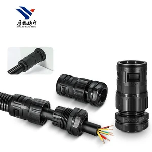 Dual Function Locking Quick Connector Connect Corrugated Tube And Cable Simultaneously