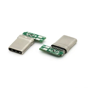 High-quality USB Type C 16P Male Connector with right angle PCB usb type c connector male diy