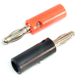 500PCS/Bag 4mm Banana Male Plug Jack Screw-type Black & Red Wire Audio Speaker Cable Connector