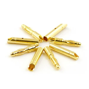 Amass GC2011-F/M 2.0mm Gold-Plated Banana Connector Set, 15A Continuous Current with 7μm Plating for Precision Motor & ESC