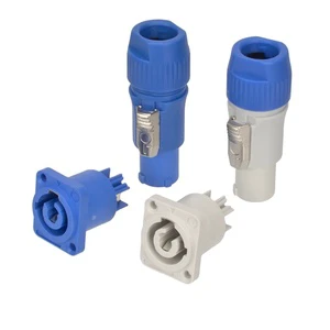 3 Pins Power-in Power-out PowerCON Chassis Connector Blue NAC3FCA Light Grey NAC3FCB Stage Light LED Display Audio Connector