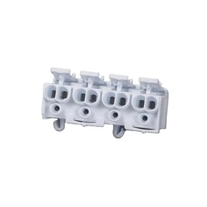 BELEKS Quick Connect Push Wire Terminals 4-Pole with Fixing Snaps for Easy Installation Cable Terminal Block