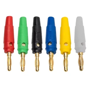 4mm 32A High Current Solderless Screw Side Stackable Banana Plug Connector Copper
