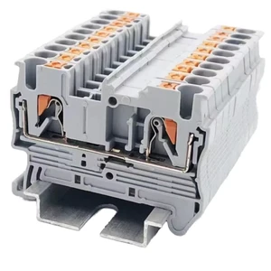 Kton PT 2.5 Plastic PA Brass Panel-Mounted Screwless Installation Quick-Wire Push Spring Cage Din Rail Terminal Block 800V 24A