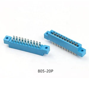 Through PCB 20 Pins Ways Positions Card Edge Pin Connector 3.96mm 3.96 Board to Board Pin Card Edge Connector