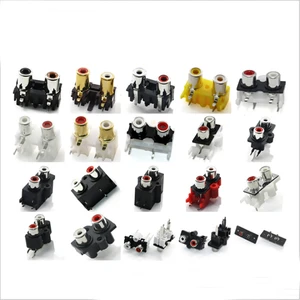 Rca Male to Female Audio AV Connector Pcb Mount Audio Video Rca Connector