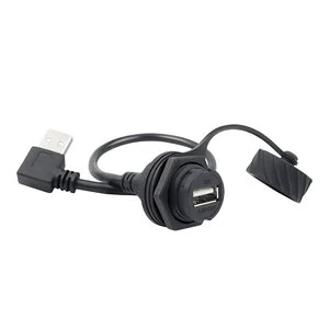 Waterproof Usb Type c Female Socket Quick Lock to Type c Male Plug Cable Industrial Usb Connector