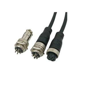 IP65 Waterproof M16-3 8pin Rectangle Male Female Aviation Connector Copper Gold Plating Zinc Alloy Housing Aerospace High Temp