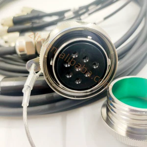 ZLTC D38999 8Cores Single Mode Fiber Cable Bent Ends Plug and Socket J599/26KE08B1N -8FC Fiber Optic Cable Assembly
