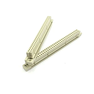 DIN41612 Female Gold 2U Ni 96P IDC Connector 2.54mm Pitch Double Row 2x32Pin Crimping Copper Contact Nylon Backplane Connectors
