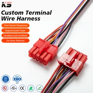 Red Rectangular 5557 4.2mm 5Pin Connector Terminal Housings Assembly Receptacle Cable Wiring Harness
