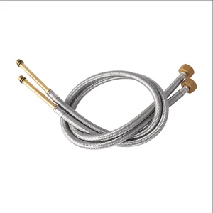 Modern Single-Hole Bathroom Faucet with 304 Steel Wire Pointed Tube Durable Basin Cold Hot Water Inlet Hose Copper Cap Washbasin