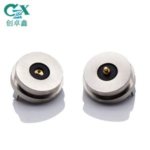 Custom Gold 4 5 6 8 10 11mm 5V2A Round Circular Male Female Usb Battery Plug Pcb Spring Loaded Magnetic Pogo Pin Connectors
