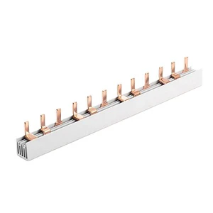Kaseey 50A Pin Type Comb Busbar Copper Connector For MCB /Circuit Breaker/Switchgear/Solar Energy Distribution
