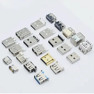 Factory Price USB Connector Series 4/5/6/14/16/24 Pin 90 180 Degree Vertical Usb Socket Charging Connector