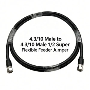 OEM Custom 4.3-10 Male-Male 1/2 Superflexible RRU RF Jumper Cable 50Ohm Coaxial Feeder Assembly for Cellular Telecom Project