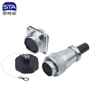 WS24 Industrial Aviation Plug Socket 2 3 4 9 10 12 19 Core Female+Male Reverse Installation Electrical Connector