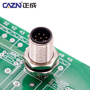 Factory M12 Socket Screw Straight 2 3 4 5 6 8 12 17 Pins A B C D Male Female PCB Metal Panel Mount Connectors