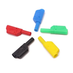 Hot Selling High Quality 4mm Banana Plug Male/Female High Current Gold-copper Contact 32A Stackable Connector Insulated Shroud