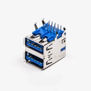 USB 3.0 A Type Connector Good Quality Magnetic Double Stack Smt Dip