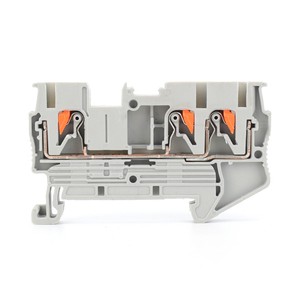 PT 2.5 TWIN PT2.5 TWIN 3 Wire Push In Terminal Block 2.5mm2 14 AWG Feed Through DIN Rail Wire Connector