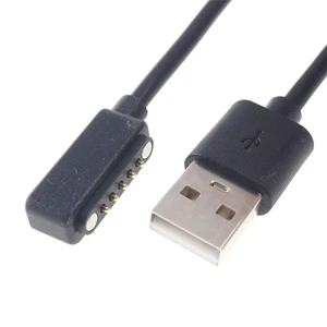 Manufacturers Wholesale Popular 5pin High Current Pogo Pin Charging Connector 2.54mm Magnetic Connector with USB Cable