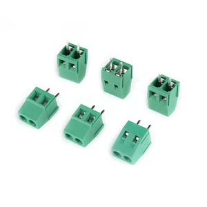5.0mm Vertical PCB Screw Type Terminal Block 2-Pin 128-5.0-2pin Copper Screw Terminal Block Connector