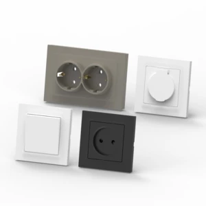 IGOTO Modern Outlet Electrical Outlets and Switch Prise Electrique Moderne Prise Electrique French EU Double Wall Socket