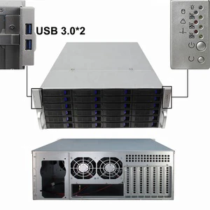 4U Rackmount Server case with 24 Hot-Swappable SATA/SAS Drive Bay, MiniSAS /SATA Connector