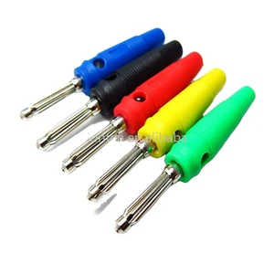 Custom 5Pcs 4mm Male 32A High Current Screw Solderless Stackable Banana Plug Connector