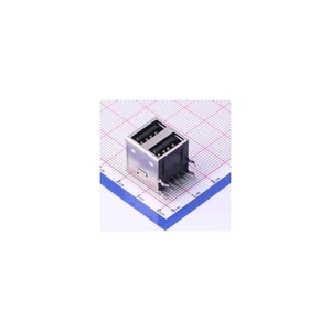 USB-269-BRW Type-A USB 2.0 Standard Female Right Angle 4P+4P Contacts 2 Ports Current Rating 1.5A USB Connector USB269BRW