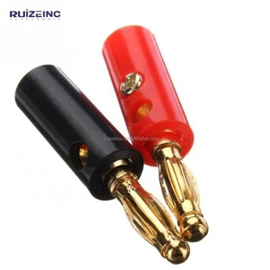 4mm stackable Banana Plug Connector Jack Screw-type Banana Head Black and Red Color