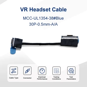 MCC-UL1354 VR Headset Coaxial Cable with Tinned Copper Conductor PTFE/PVC Insulation FFC/FPC Connector