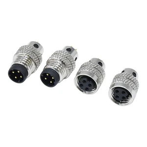 Industry IP67 Waterproof Circular Connector M8 Sensor Cable Connector 4 Pin D-Code Male Female Straight Moldable Aviation Plug