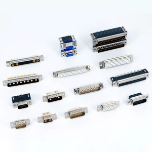 Right Angle Brass Solder Plate Type RS232 Serial Port VGA Socket for DB9 DB15 DB25 DB37 Bent Pin D-SUB Connector