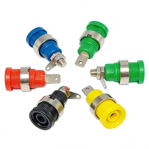 4mm Banana Jack Female Panel Mount Banana Socket Binding Post Adapter for 4mm Banana Plug Connectors