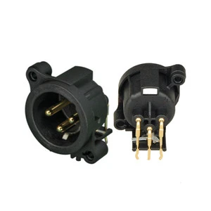 Neutrik NC3MAAH 3 Pin Male Audio XLR ReceptaclesnPCB Mounting Bronze Contacts Zinc Shell