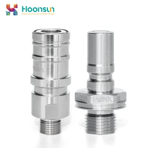 Hoonsun 2P IP68 Waterproof 60A 150V Liquid Cooling Electrical Connector Model M12 1P Adaptor With 2P Pins