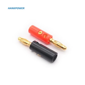 4 MM Banana Gold Plated Plug Connector With Screw 4mm Red Black Banana Test Connectors