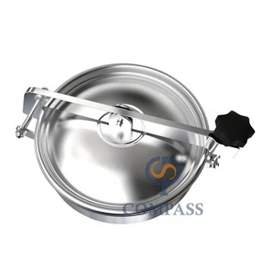 Food Grade Stainless Steel SS304 Manhole Cover Quick Opening Atmospheric Pressure Manhole with SS Handle
