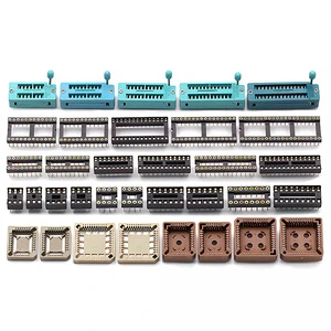 RUIZEINC IC Socket Integrated Block Microcontroller Direct Insertion DIP Chip Circular Hole Bottom Seat 8P 14 16 20 28 40P Pin