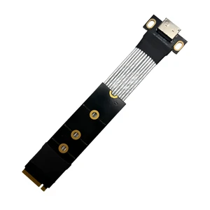 KBQ M.2 NVME to Oculink Extension Cable for SSD Graphics Card M2 M-Key to SFF-8612 Adapter PCIe 4.0 Cable for Desktop Laptop