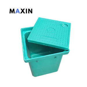 Anti-theft Drainage Underground Fiber Optic Telecom Manhole Chamber SMC Composite Resin Square Green Cable Wiring Handhole Pit