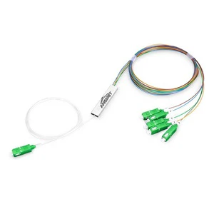 High Quality 1x5 SC APC Fiber Optic PLC Splitter 0.9mm Steel Tube Fiber 1x5 PLC Splitter