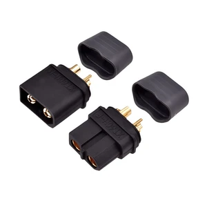 XT60H-M XT60H-F Series Black Brass Male Female Connector Pair 30A-60A High Power Power Entry Modules for RC Models Toys Lithium