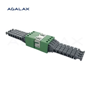Data Center Applications High-Density 4 Port Reduced Flange Polyetherimide Fiber Optic Adapter Fast Connectors