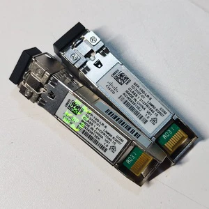 Original SFP-10G-LR-S 10Gbps Fiber Optic Transceivers 10km Distance 1310nm Wavelength SMF Fiber Hologram Green 3-Year Warranty