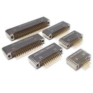 J30JZ Series Aluminum Brass Rectangular Electrical Connector IP67 Rated 66 Cores Direct Insertion Printed Board Socket for